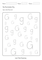 Vorschau - Arbeitsblätter - Deutsch: Buchstabeneinführung G Freebie - Seite 1