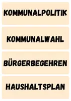 Vorschau - Arbeitsblätter - Grundbegriffe Kommunalpolitik - Wortkarten - Seite 2