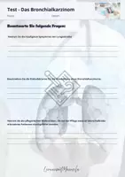 Vorschau - Arbeitsblätter - Arbeitsblätter Bronchialkarzinom – Test, Lückentext & Rätsel für die Pflegeausbildung - Deckblatt