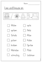 Vorschau - Arbeitsblätter - Buchstabe/Laut - tz (1.Klasse) - Seite 3