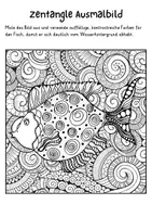 Vorschau - Mal- und Bastelvorlagen - SOMMER Ausmalbilder Kontrastbilder Fische - Seite 1