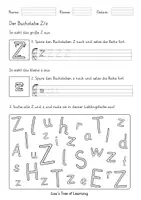 Vorschau - Mal- und Bastelvorlagen - Deutsch: Buchstabeneinführung Z Grundschrift - Seite 2