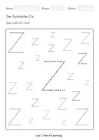 Vorschau - Mal- und Bastelvorlagen - Deutsch: Buchstabeneinführung Z Grundschrift - Seite 3