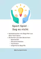 Vorschau - Spiele - Sport Spiel - Sag es nicht - Deckblatt