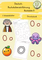 Vorschau - Arbeitsblätter - Deutsch: Buchstabeneinführung O Freebie - Deckblatt