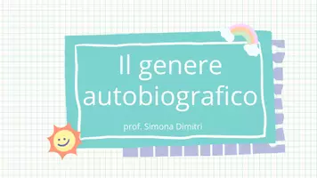 anteprima - Materiale di supporto/inclusione - Il genere autobiografico - Pagina 1