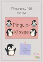 Vorschau - Poster - Klassenschild für deine Pinguin-Klasse - Deckblatt
