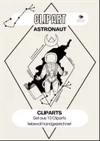Vorschau - Unterrichtsreihen - Clipart Astronaut - Set aus 10 Cliparts - Deckblatt