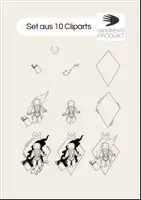 Vorschau - Unterrichtsreihen - Clipart Astronaut - Set aus 10 Cliparts - Seite 3