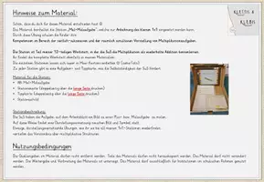 Vorschau - Unterrichtsreihen - Einführung 1x1, Station: Mal-Malaufgabe, von der Addition zur Multiplikation, Übung Einmaleins, Darstellungsvernetzung - Seite 1