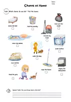 Vorschau - Arbeitsblätter - Chores at home / jobs at home Unit 5 Übungsblätter mit Lösungen Vertretungsunterricht Englisch 45 Minuten - Deckblatt