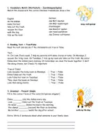 Vorschau - Arbeitsblätter - Chores at home / jobs at home Unit 5 Übungsblätter mit Lösungen Vertretungsunterricht Englisch 45 Minuten - Seite 1