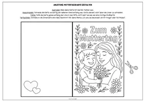 Vorschau - Mal- und Bastelvorlagen - Muttertagskarten zum Ausmalen & Basteln – liebevolle Vorlage für Kinder (inkl. Anleitung) - Seite 2