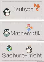 Vorschau - Bildkarten - Fächer-Karten für deine Pinguin-Klasse - Seite 2