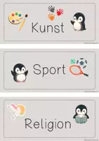Vorschau - Bildkarten - Fächer-Karten für deine Pinguin-Klasse - Seite 3