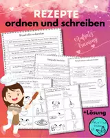 Vorschau - Arbeitsblätter - Rezepte ordnen und schreiben /Aufsatz/Texte verfassen/ Schreiben üben - Deckblatt