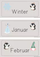 Vorschau - Bildkarten - Kalender-Karten für deine Pinguin-Klasse - Seite 3