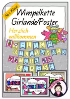 Vorschau - Poster - Wimpelkette & Poster | Willkommen SUPERHELDENKLASSE - Deckblatt