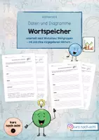 Vorschau - Arbeitsblätter - Wortspeicher Daten und Diagramme - Deckblatt
