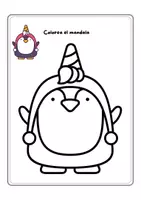 Vista previa - Manualidades / Dibujos para colorear - Dibujo de Pingüino Tierno para Colorear – Ideal para Niños - página 3
