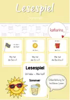Vorschau - Spiele - Lesespiel: Sommer - Deckblatt