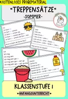 Vorschau - Arbeitsblätter - ProbeversionI Treppensätze "Sommer" I Kl. 1 - Deckblatt