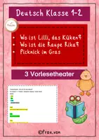 Vorschau - Text - 3 Vorlesetheater für Klasse 1–2 – Leseabenteuer im Frühling - Deckblatt