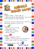 Vista previa - Juegos / Gamificación - ANIMALS BOARD GAME- SAY- WRITE - SPELL - página 1
