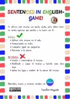 Vista previa - Juegos / Gamificación - Game- SENTENCES IN ENGLISH - página 1