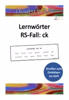 Vorschau - Arbeitsblätter - RS: Lernwörter ck - Deckblatt