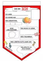 Vorschau - Mal- und Bastelvorlagen - Wimpelkette: Steckbrief - Seite 2