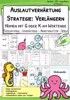 Vorschau - Arbeitsblätter - Auslautverhärtung – g oder k am Wortende (All-in-One-Paket) - Deckblatt