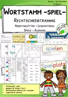 Vorschau - Arbeitsblätter - Wortbaustein -spiel- – Morphemtraining mit Arbeitsblättern, Legematerial & Spielideen (Komplettmaterial) - Deckblatt