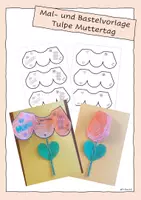 Vorschau - Arbeitsblätter - Muttertag / Vatertag - Tulpe - Deckblatt