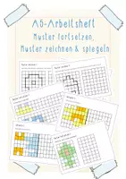 Vorschau - Arbeitsblätter - Materialpaket: Muster fortsetzen, Muster zeichnen & Spiegeln - Deckblatt