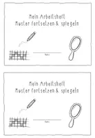 Vorschau - Arbeitsblätter - Arbeitsheft zu Muster fortsetzen, Muster zeichnen & Spiegeln - Seite 1