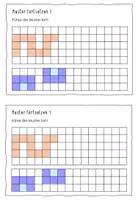 Vorschau - Arbeitsblätter - Arbeitsheft zu Muster fortsetzen, Muster zeichnen & Spiegeln - Seite 2