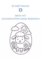 Vorschau - Mal- und Bastelvorlagen - Ostern Fensterdeko - 10 Stück Fensterbilder in 2 Versionen - Ausmalbilder - Mix 4 - Seite 2