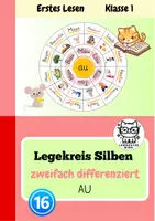 Vorschau - Fördermaterial/Inklusion - Legekreis Silben lesen AU - zweifach differenziert - Deckblatt