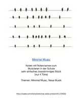 Vorschau - Arbeitsblätter - Minimal Music, 2-st. Noten zum Musizieren mit Notennamen - Deckblatt