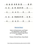 Vorschau - Arbeitsblätter - Minimal Music, Noten mit Notennamen und Farben 2-st - Deckblatt