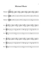 Vorschau - Arbeitsblätter - Minimal Music 3-St. Noten mit Notennamen - Seite 1