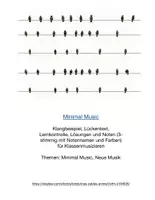 Vorschau - Arbeitsblätter - Minimal Music , Material und 3-st. Noten für Musizieren - Deckblatt