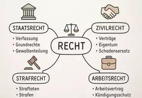 Vorschau - Arbeitsblätter - Arbeitsblatt "Recht" + Onlineübung & MP3 + Mindmap + Infografik - Seite 2