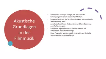 Vorschau - Stundenentwürfe - Akustische Grundlagen in der Filmmusik | Präsentation - Seite 1