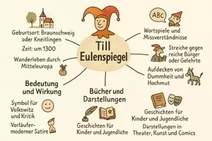 Vorschau - Arbeitsblätter - Lernposter + Arbeitsblätter zum Thema "Till Eulenspiegel" + Lösung & MP3 + Mindmap + Infografik - Seite 3