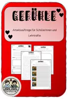 Vorschau - Arbeitsblätter - Gefühle Arbeitsaufträge - Deckblatt
