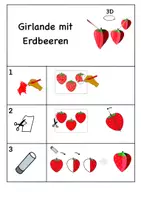 Vorschau - Mal- und Bastelvorlagen - Girlande mit Erdbeeren - mit Anleitung - Seite 3