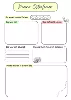 Vorschau - Arbeitsblätter - Meine Osterferien - Deckblatt