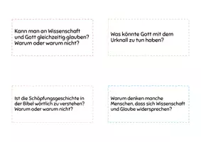 Vorschau - Arbeitsblätter - Urknall oder Schöpfung - Diskussion mit Karten - Seite 1